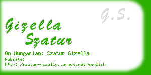 gizella szatur business card